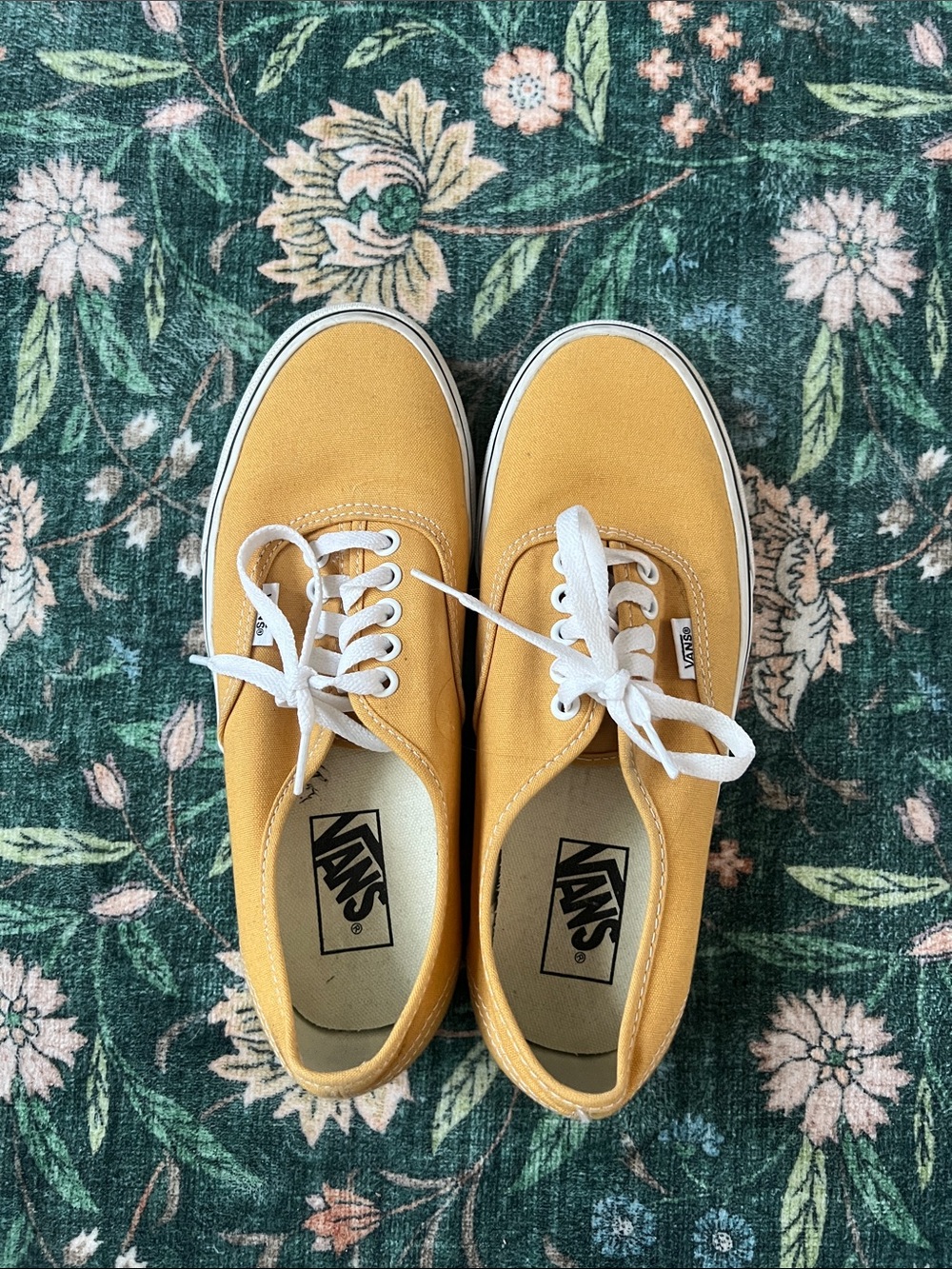 Vans Authentic Low-Top Sneakers  Yellow and White size w 8.5